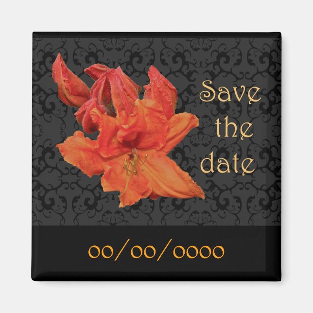 Aimant Orange Azalea Blossoms (Devant)