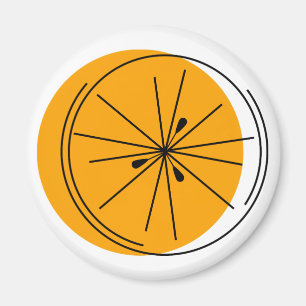 Aimant orange Citrus rond
