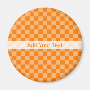 Aimant Orange Combination Checkerboard par Shirley Taylor