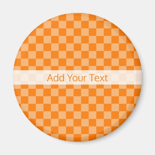Aimant Orange Combination Checkerboard par Shirley Taylor (Devant)