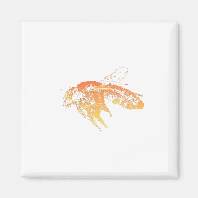 Aimant Orange d'abeille (Devant)