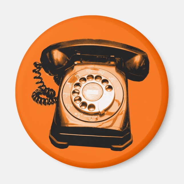 Aimant Orange de ligne téléphonique (Devant)