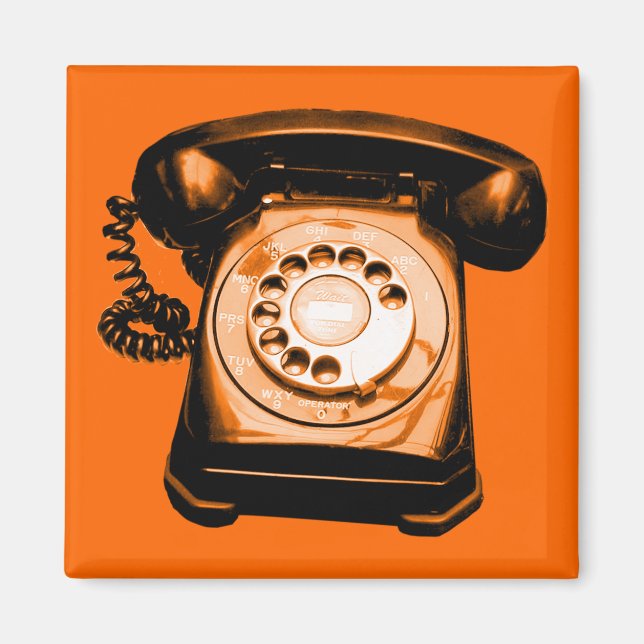 Aimant Orange de ligne téléphonique (Devant)