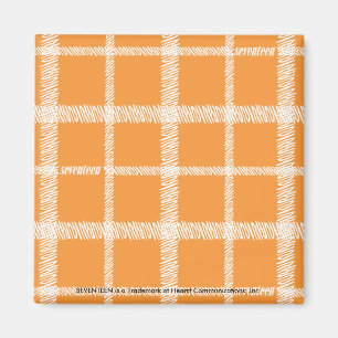 Aimant Orange de plaid