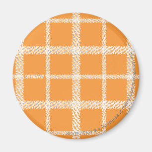 Aimant Orange de plaid