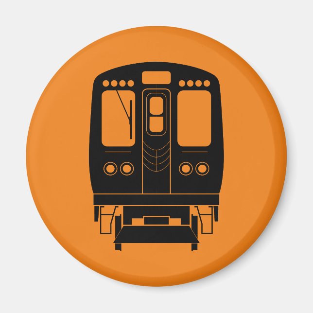 Aimant Orange et Black Chicago "L" (Devant)