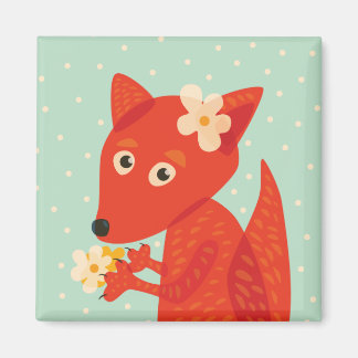 Aimant Orange Fox Kawaii Cute Kids