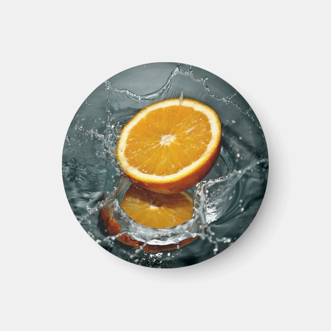 Aimant orange juteuse positive pour l'humeur vitaminée (Devant)