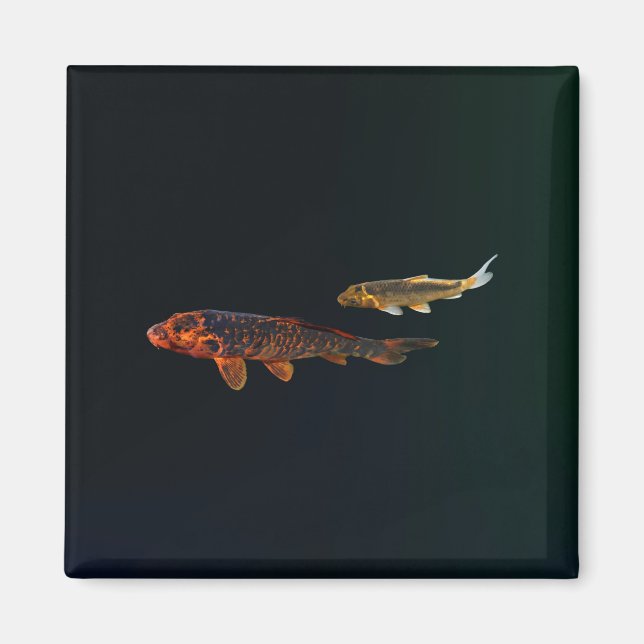 Aimant Orange Koi et Gold Koi (Devant)
