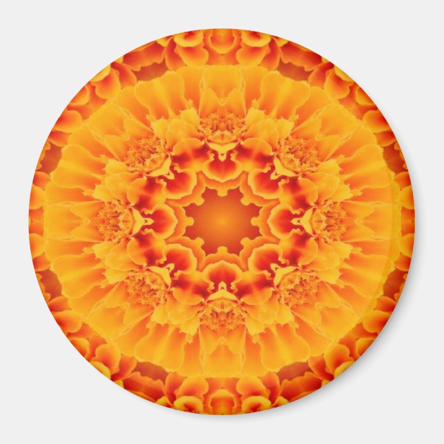 Aimant Orange Marigold Mandala (Devant)