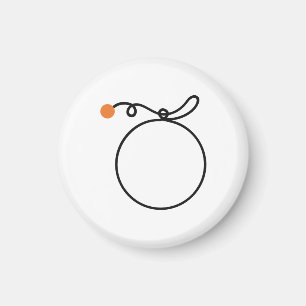 Aimant Orange Minimaliste Fruit Un Dessin Au Trait Orange