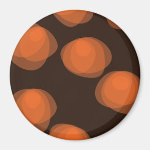Aimant Orange, moderne, cool, fleurs abstraites tendance