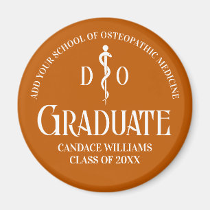Aimant Orange Ostéopathic Médicale School Graduation Part