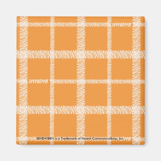 Aimant Orange Plaid (Devant)