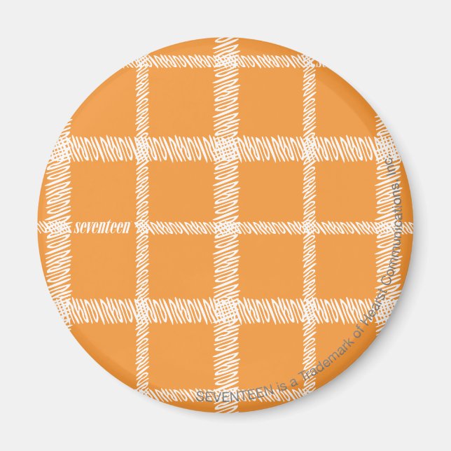 Aimant Orange Plaid (Devant)