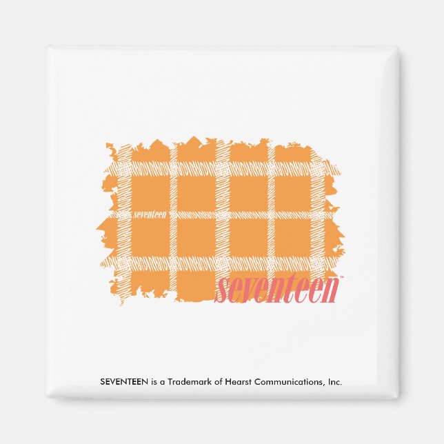 Aimant Orange Plaid 3 (Devant)