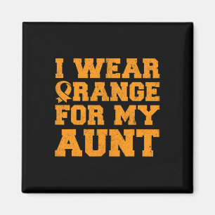 Aimant Orange Pour Ma Tante Leucémie Sensibilisation Canc