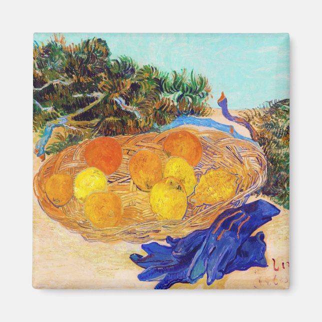 Aimant Oranges et citrons aux gants bleus, Van Gogh (Devant)