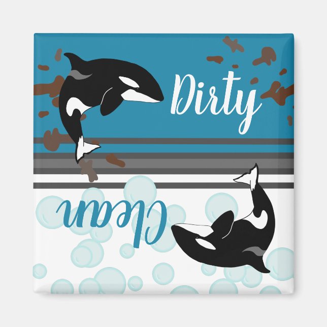 Aimant Orca Killer Whale Dirty/Clean (Devant)