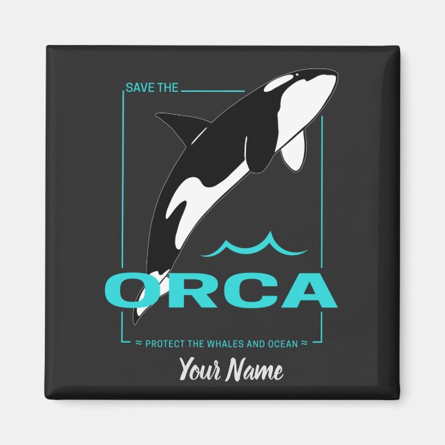 Aimant Orca Killer Whale pour une fille qui aime juste le (Devant)