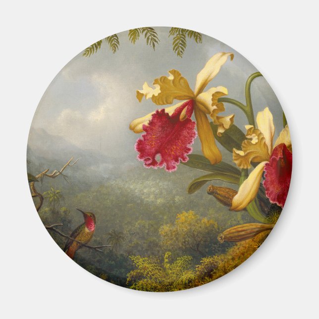 Aimant Orchidées et colibri Heade (Devant)