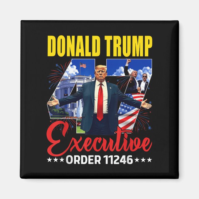 Aimant Ordonnance 11246 47e Président Trump 2025 Us (Devant)