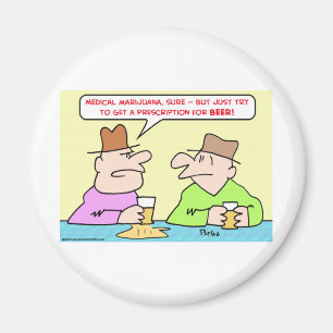 Aimant ordonnance médicale de bière marijauana