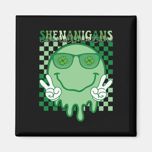 Aimant Organisateur de Shenanigans Groovy St Patricks Day (Devant)