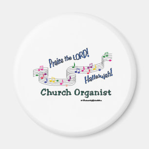 Aimant Organiste coloré de notes