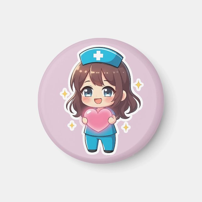 Aimant Original Chibi Nurse 2.0 - Heartfelt Care (Devant)