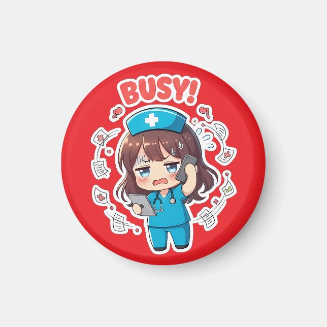 Aimant Original Chibi Nurse 3.0 - Busy (Devant)