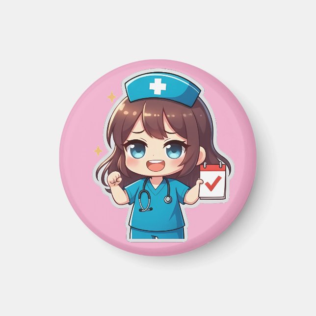 Aimant Original Chibi Nurse - Nursing Life (Devant)