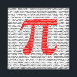 Aimant Original red number pi day mathematical symbol<br><div class="desc">Original red number pi day mathematical symbol</div>