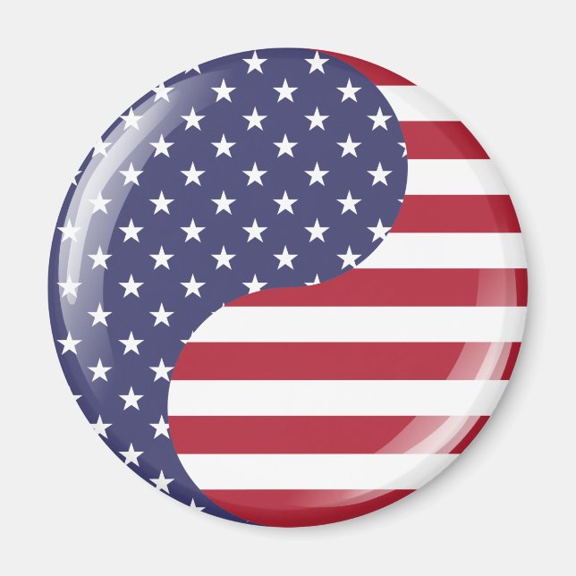 Aimant Original USA patriotic Ying yang (Devant)