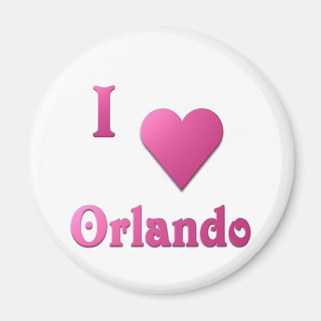 Aimant Orlando — Rose chaud (Devant)