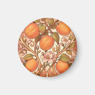Aimant Ornement Art Nouveau à Fleur de Pêcher