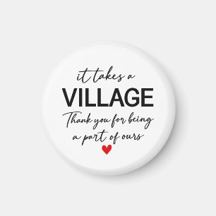 Aimant Ornement de Noël Il faut un village, Merci G