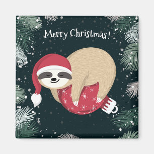 Aimant Ornement de paresse de Joyeux Noël
