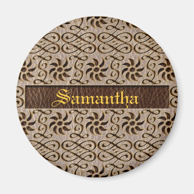 Aimant Ornement en cuir doux (Devant)