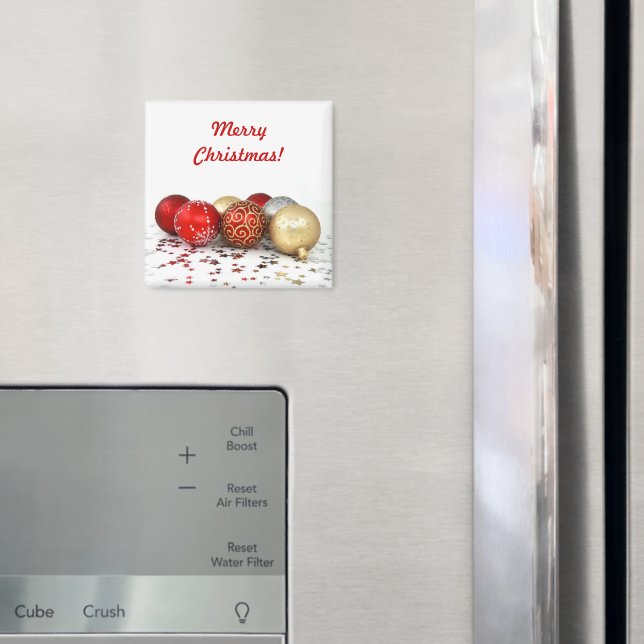 Aimant Ornements fantaisistes de boules de Noël aux étoil (In situ (réfrigérateur))