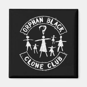 Aimant Orphelin noir   Stick Figure Clone Club