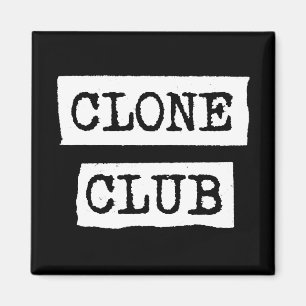 Aimant Orphelin noir   Typographie du Clone Club