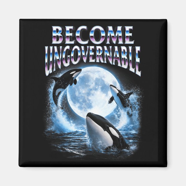 Aimant Orque baleine amant mer océan animal devient (Devant)