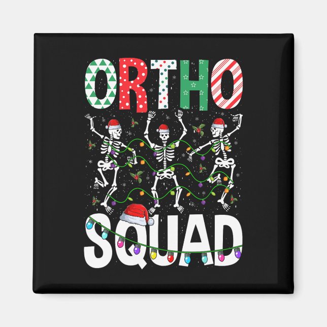 Aimant Ortho Squad Christmas Skeleton Orthopédique Nurse  (Devant)