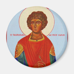 Aimant orthodoxe d'icône de Panteleimon de saint