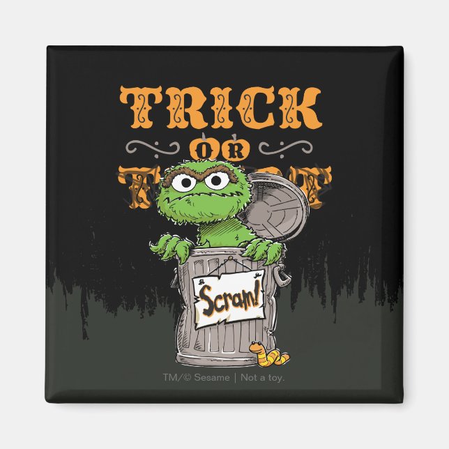 Aimant Oscar the Grouch - Trick ou Scram! (Devant)