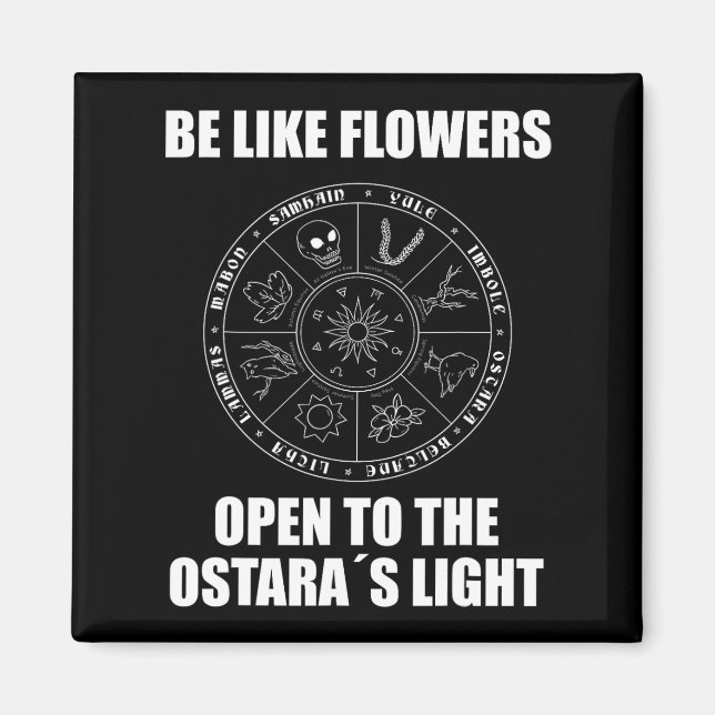 Aimant Ostara de Pâques Eostre Pagan Witchcraft Mois de p (Devant)