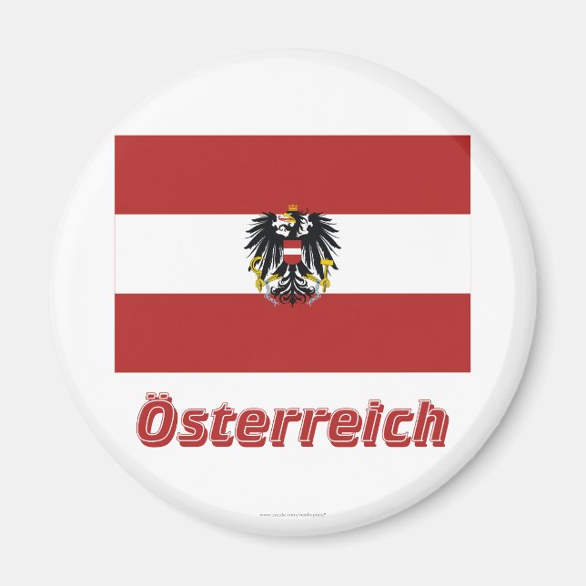 Aimant Österreich Dienstflagge mit deutschem Namen (Devant)