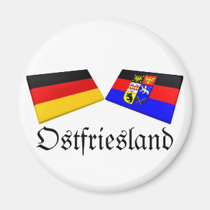 Aimant Ostfriesland, tuiles de drapeau de l'Allemagne