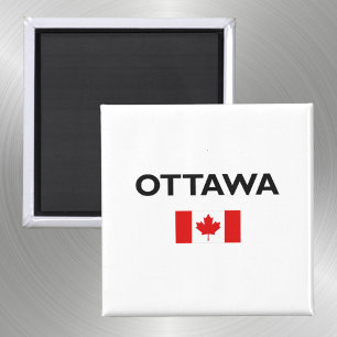 Aimant Ottawa Canada Canadian Flag Light-Color